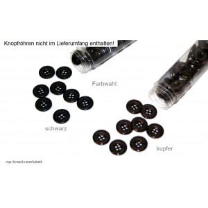 1 Stk Knopf Metall, für Jeanskleidung, 4-Loch  Dm 17mm - Farbwahl